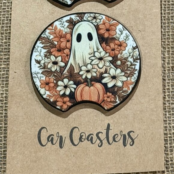 Fall Ghost - Sublimation Car Coasters - Picture 3 of 3